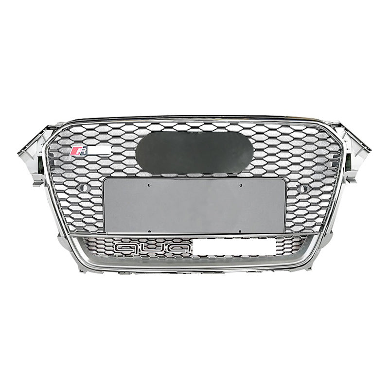 2013-2016 RS4 Style ABS Honeycomb Grille For Audi A4L/S4 B8.5 CHROME FRAME BLACK NET